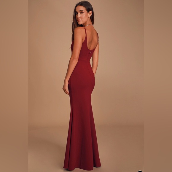 Lulus Burgundy Dress - Picture 2 of 2